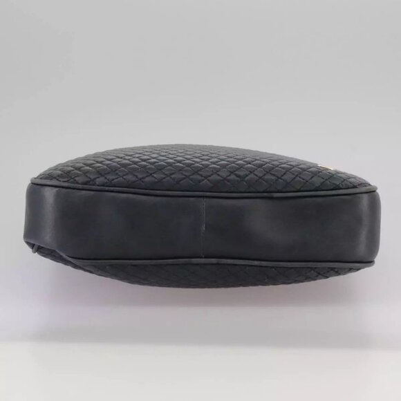 BALLY Chain Tote Bag Leather Black Gold Auth - Picture 5 of 16